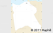 Classic Style Simple Map of Asan, single color outside