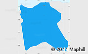 Political Simple Map of Asan, single color outside