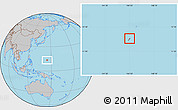 Gray Location Map of Dededo, within the entire country