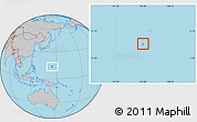 Gray Location Map of Dededo, highlighted country