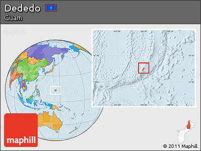 Political Location Map of Dededo