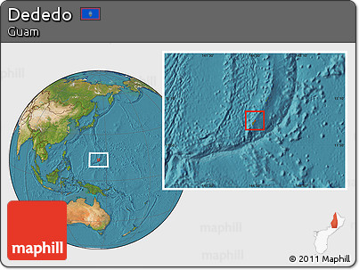 Satellite Location Map of Dededo