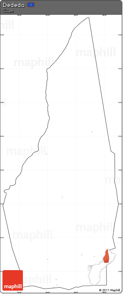 Blank Simple Map of Dededo, cropped outside, no labels