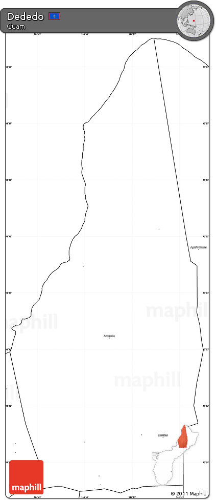 Blank Simple Map of Dededo