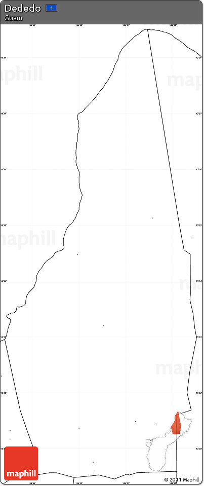 Blank Simple Map of Dededo, no labels