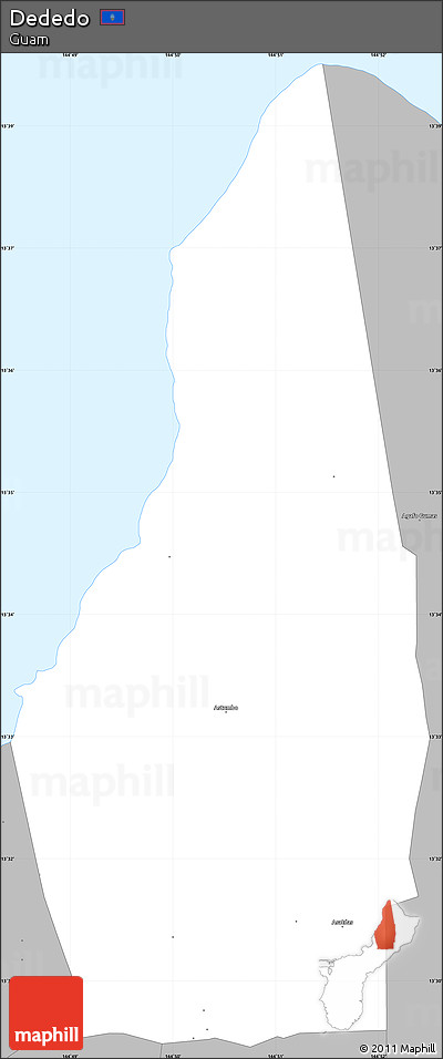 Gray Simple Map of Dededo