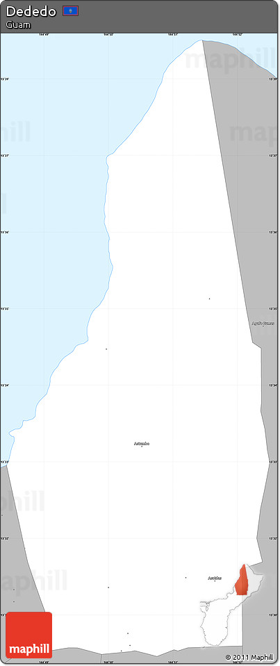 Gray Simple Map of Dededo