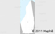 Gray Simple Map of Dededo, single color outside