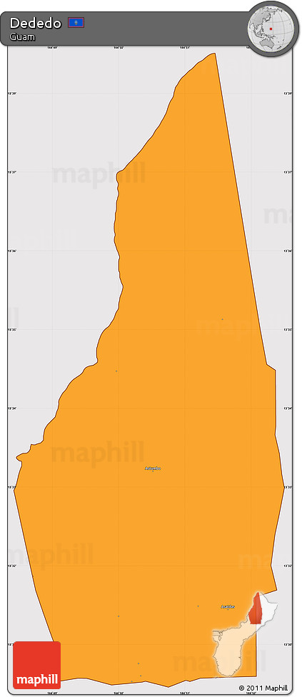 Political Simple Map of Dededo, cropped outside