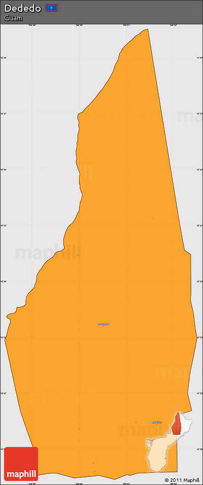 Political Simple Map of Dededo, cropped outside