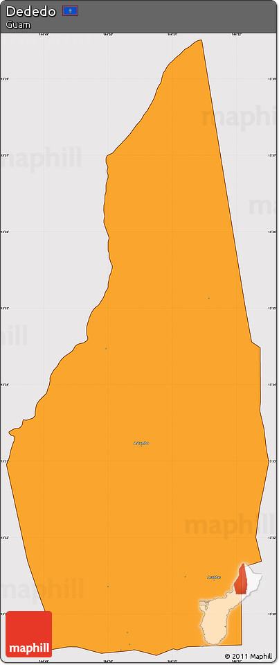 Political Simple Map of Dededo, cropped outside