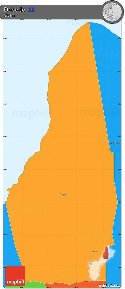 Political Simple Map of Dededo