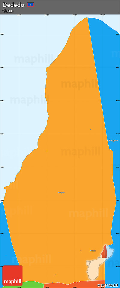 Political Simple Map of Dededo