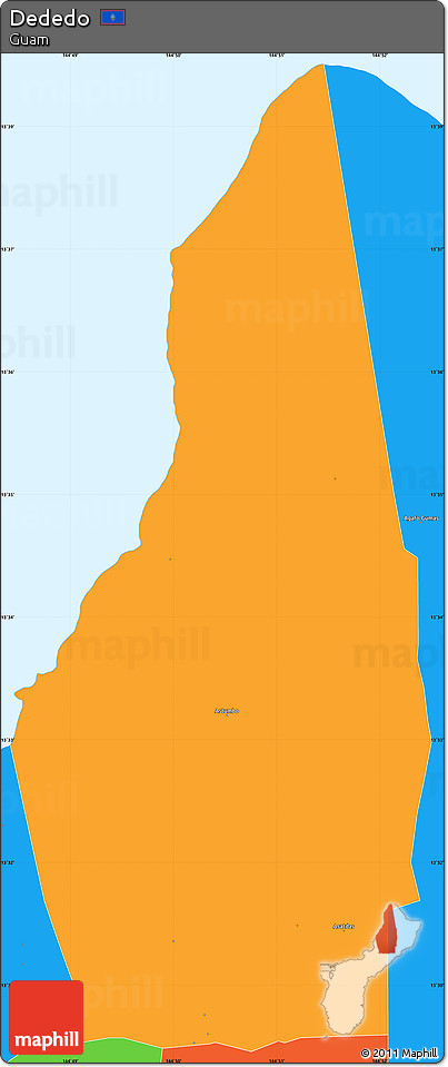 Political Simple Map of Dededo