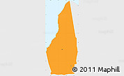 Political Simple Map of Dededo, single color outside
