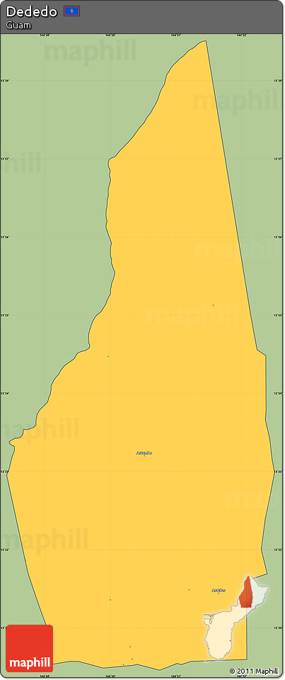 Savanna Style Simple Map of Dededo, cropped outside