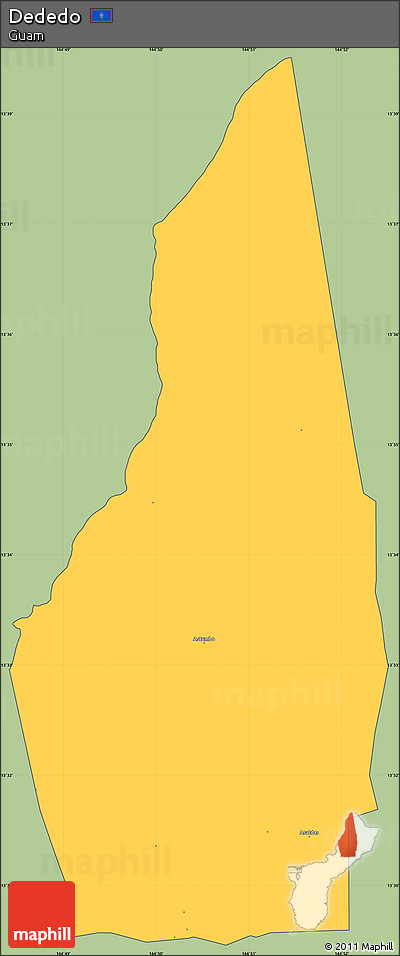 Savanna Style Simple Map of Dededo, cropped outside