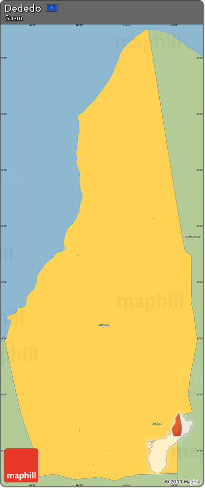 Savanna Style Simple Map of Dededo