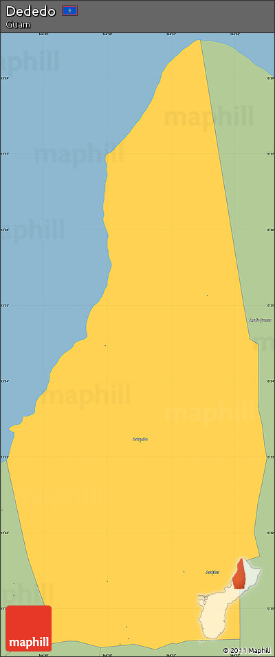 Savanna Style Simple Map of Dededo