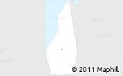 Silver Style Simple Map of Dededo, single color outside