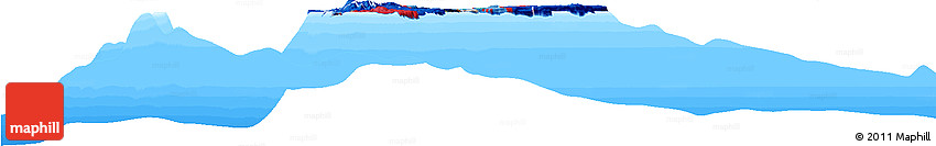 Flag Horizon Map of Guam, single color outside, bathymetry sea, flag centered