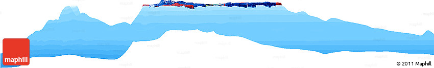 Flag Horizon Map of Guam, single color outside, bathymetry sea