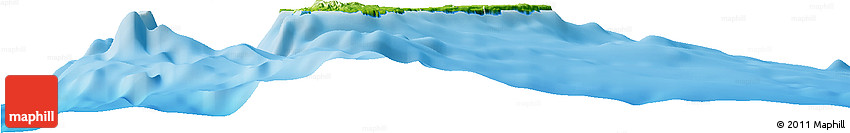Physical Horizon Map of Guam, single color outside