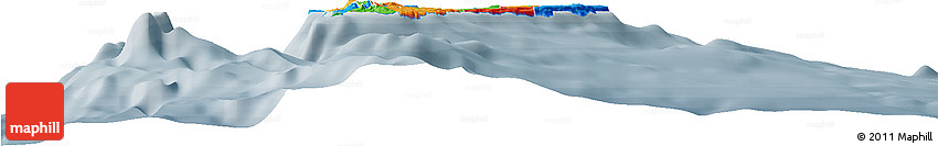 Political Horizon Map of Guam, semi-desaturated