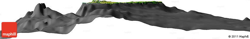 Satellite Horizon Map of Guam, darken, desaturated