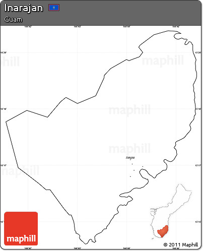 Blank Simple Map of Inarajan, cropped outside