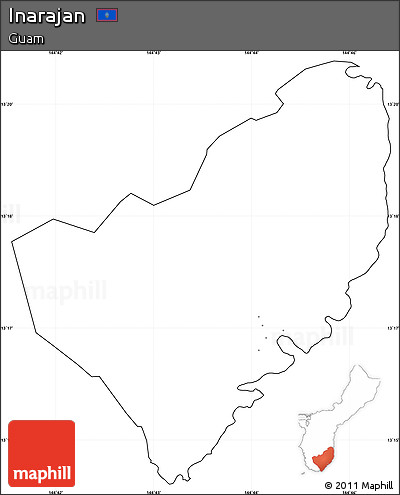 Blank Simple Map of Inarajan, cropped outside, no labels