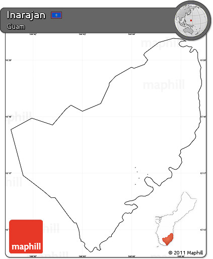 Blank Simple Map of Inarajan, cropped outside, no labels
