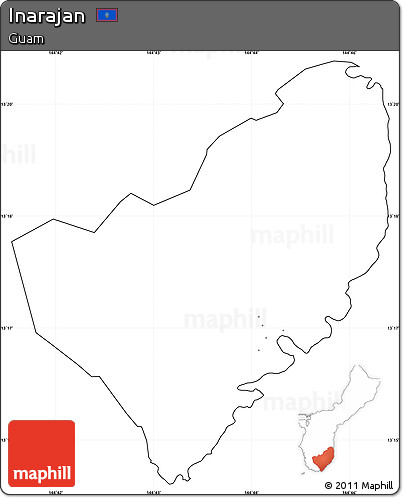 Blank Simple Map of Inarajan, cropped outside, no labels