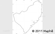 Blank Simple Map of Inarajan, cropped outside, no labels