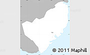 Gray Simple Map of Inarajan, single color outside