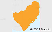 Political Simple Map of Inarajan, single color outside