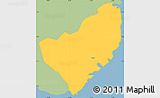 Savanna Style Simple Map of Inarajan, single color outside
