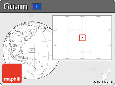Blank Location Map of Guam