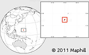 Blank Location Map of Guam, highlighted continent
