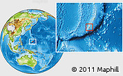 Blank Location Map of Guam, physical outside