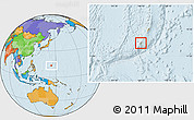 Blank Location Map of Guam, political outside