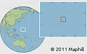 Blank Location Map of Guam, savanna style outside