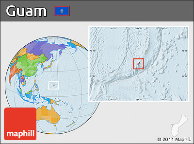 Political Location Map of Guam
