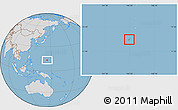 Savanna Style Location Map of Guam, lighten, desaturated, land only