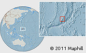 Savanna Style Location Map of Guam, lighten, semi-desaturated, land only, hill shading
