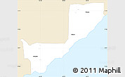 Classic Style Simple Map of Mangilao, single color outside