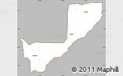 Gray Simple Map of Mangilao, cropped outside