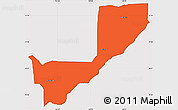 Political Simple Map of Mangilao, cropped outside