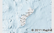 Gray Map of Guam, single color outside