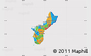 Political Map of Guam, cropped outside